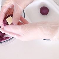 萌哒哒Q软软，营养补钙的宝宝小茶点：紫薯奶酪小团子的做法图解5
