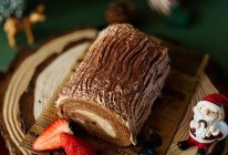 #2022双旦烘焙季-奇趣赛#圣诞树根蛋糕的做法
