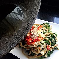 炝拌菠菜#金龙鱼外婆乡小榨菜籽油#的做法图解7