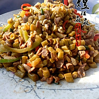 酸豆角炒鸡胗的做法图解15