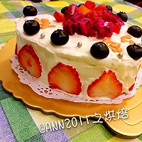 奶油水果夹心生日蛋糕的做法图解7