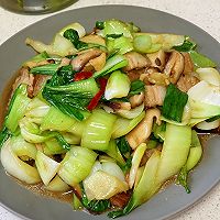 香菇炒青菜的做法图解5