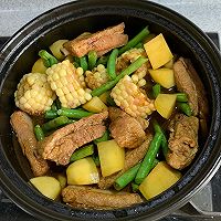 #鲜到鲜得，月满中秋，沉鱼落宴#豆角玉米炖排骨的做法图解6