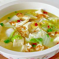 白菜豆腐鸡蛋汤的做法图解9