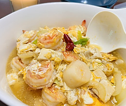 广式海鲜豆腐煲的做法