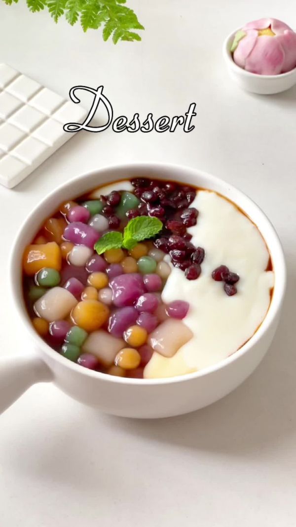 秋冬季甜品‼️芋圆鲜奶麻薯‼️糯唧唧