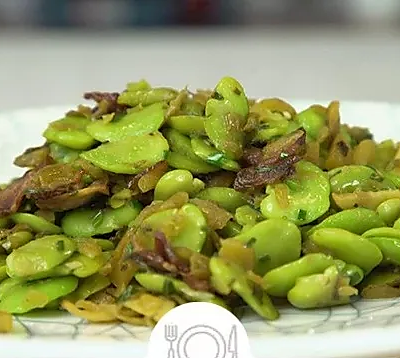 #回家吃饭 腊肉雪菜炒蚕豆