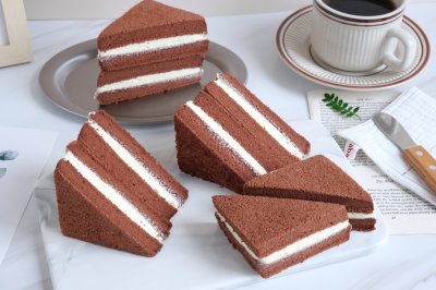 自制～动漫同款❗️巧克力三明治蛋糕