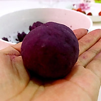 椰蓉紫薯草莓球#“宴”遇灵山 拈花品素#的做法图解7