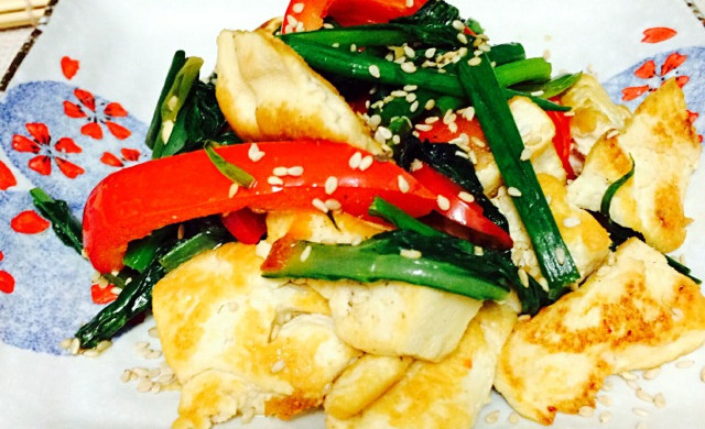 日式蔬菜煎豆腐
