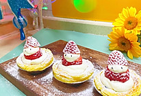 #健康甜蜜烘焙料理#圣诞草莓蛋挞的做法