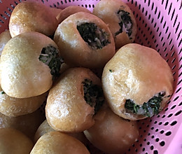 荠菜肉塞油面筋的做法