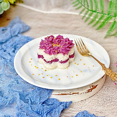 桂花紫薯雪蒸糕