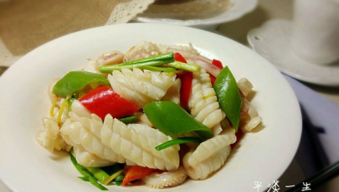 青红椒炒鱿鱼