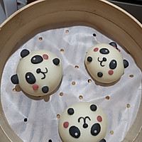 #馅儿料美食，哪种最好吃#奶黄包之熊猫团团圆圆的做法图解25