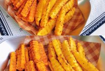 双重快乐-蒜香双色薯条（空炸版）#摩其林美味CP#的做法