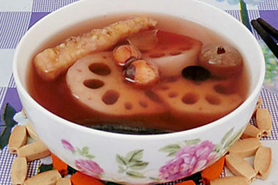 灵芝黑豆莲藕汤