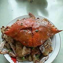 螃蟹炒年糕（过年过节都会有的菜）