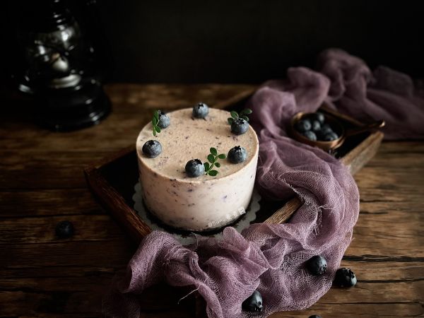 蓝莓燕麦酸奶慕斯