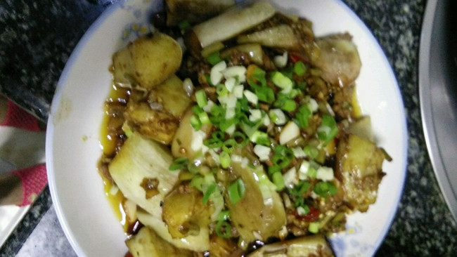 肉末豇豆烧茄子的做法