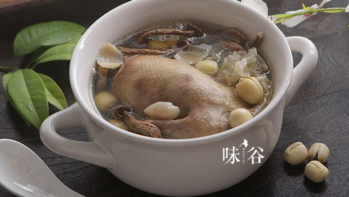 白莲茶树菇鸽子汤 | 味谷