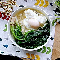 菠菜鸡蛋汤面#福临门四面来彩#的做法图解9