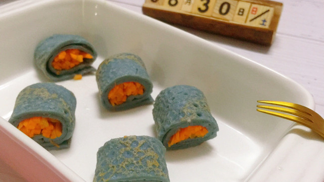 #麦子厨房#美食锅＋小红锅出品：海蓝红丝卷的做法