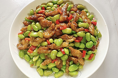 毛豆炒肉片
