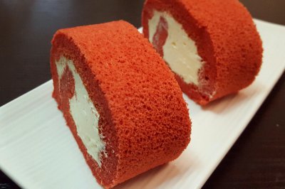 红丝绒蛋糕卷（完美毛巾底）