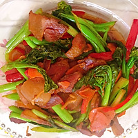 腊肉炒时蔬的做法图解7