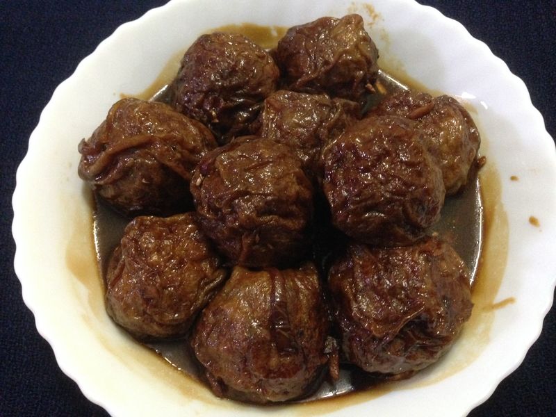 油面筋塞肉（肉圆）- 无锡老家的最最家常菜