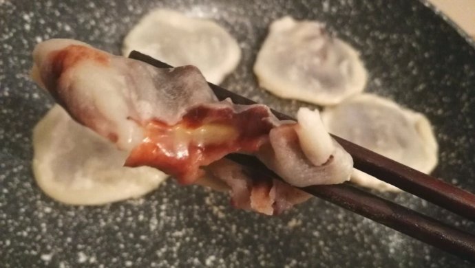 不粘锅版｜久久一次的芝士豆沙糯米饼