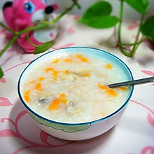 胡萝卜煮蛤蜊粥