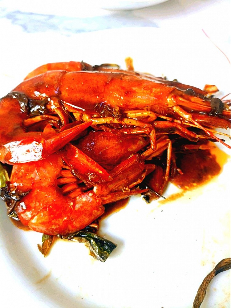 黑椒茶香虾  没有白葡萄酒 青柠一样可以做的做法
