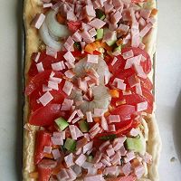 快手早餐☞培根时蔬披萨的做法图解6