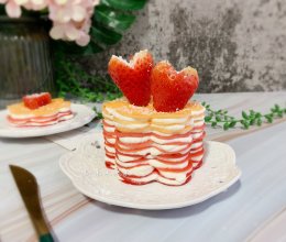 #憋在家里吃什么#渐变千层蛋糕的做法