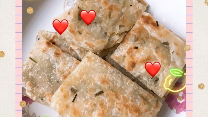 剩余饺子皮做的葱油饼
