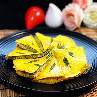 #餐桌上的春日限定#香椿鸡蛋饼也要美丽非凡 素食的做法图解17