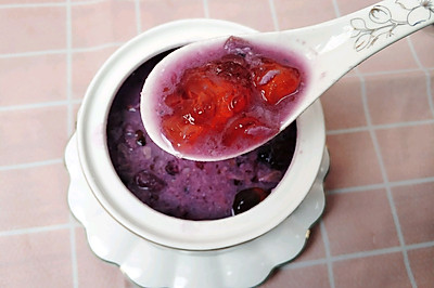 紫薯桃胶粥