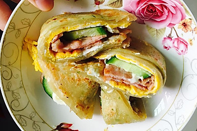 培根手抓饼～