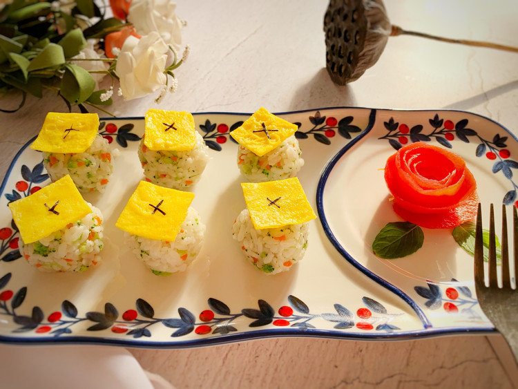 早餐健康吃-蔬菜米饭团的做法