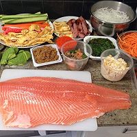 一条三文鱼的20种不同吃法（寿司、生于片、鱼头汤）的做法图解1
