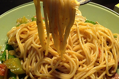 茄汁蘑菇培根意面