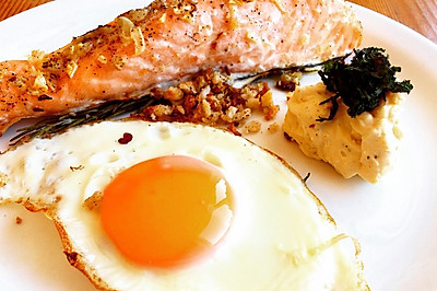 吃货减肥餐：高蛋白低脂香烤三文鱼