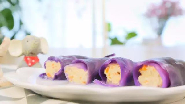 紫甘蓝包肉卷  宝宝辅食食谱