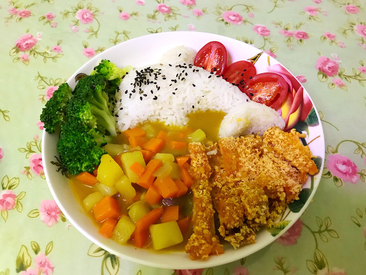 咖喱鸡排饭的做法