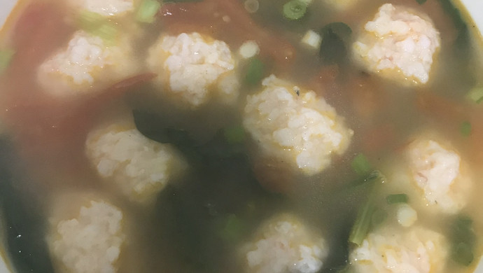 菠菜虾滑汤
