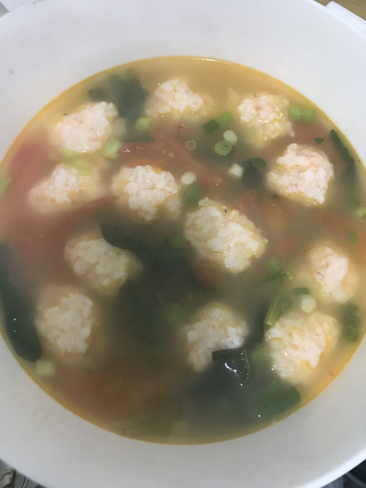 菠菜虾滑汤的做法