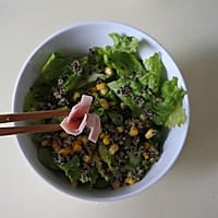 #浓情端午 粽粽有赏#藜麦火腿蔬菜沙拉的做法图解6