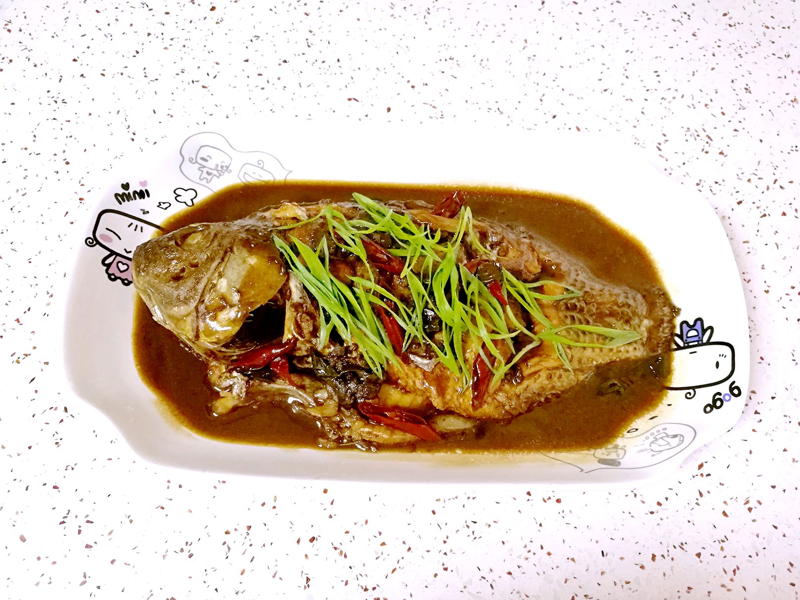 Braised tilapia